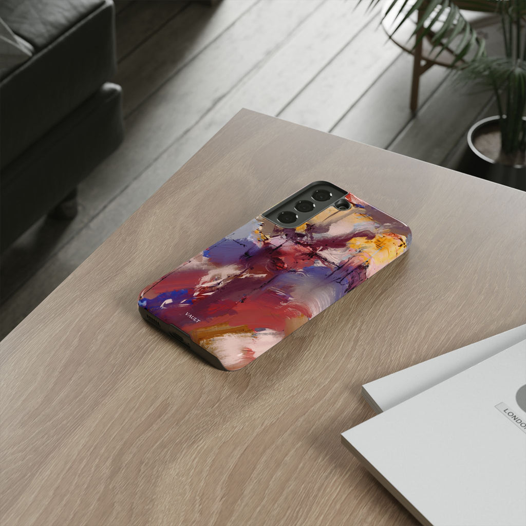 Abstract Brushstroke Tough Phone Case — Colorful Protective iPhone Cover