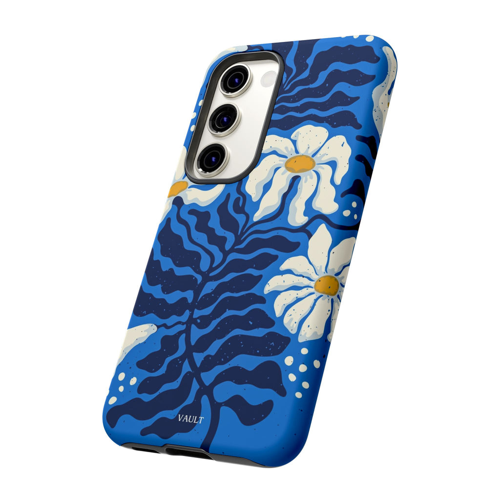 Blue Daisy Tough Phone Case — Floral Protective Phone Cover