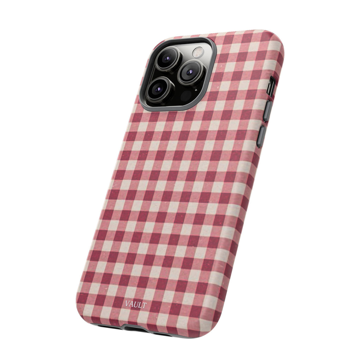 Gingham Phone Case — Red Plaid Tough Case