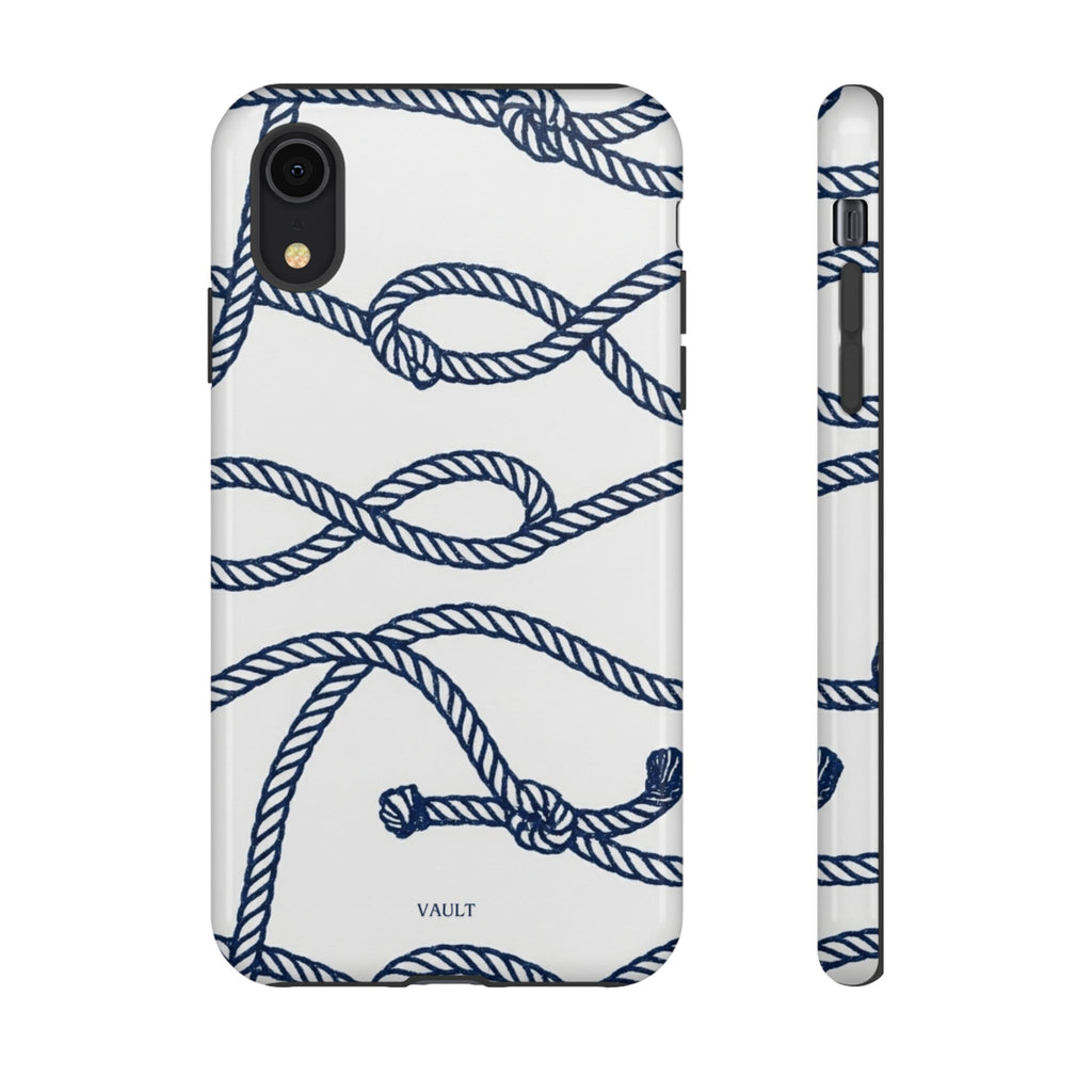 Nautical Rope Tough Case — Protective Phone Cover with Navy Knot Design