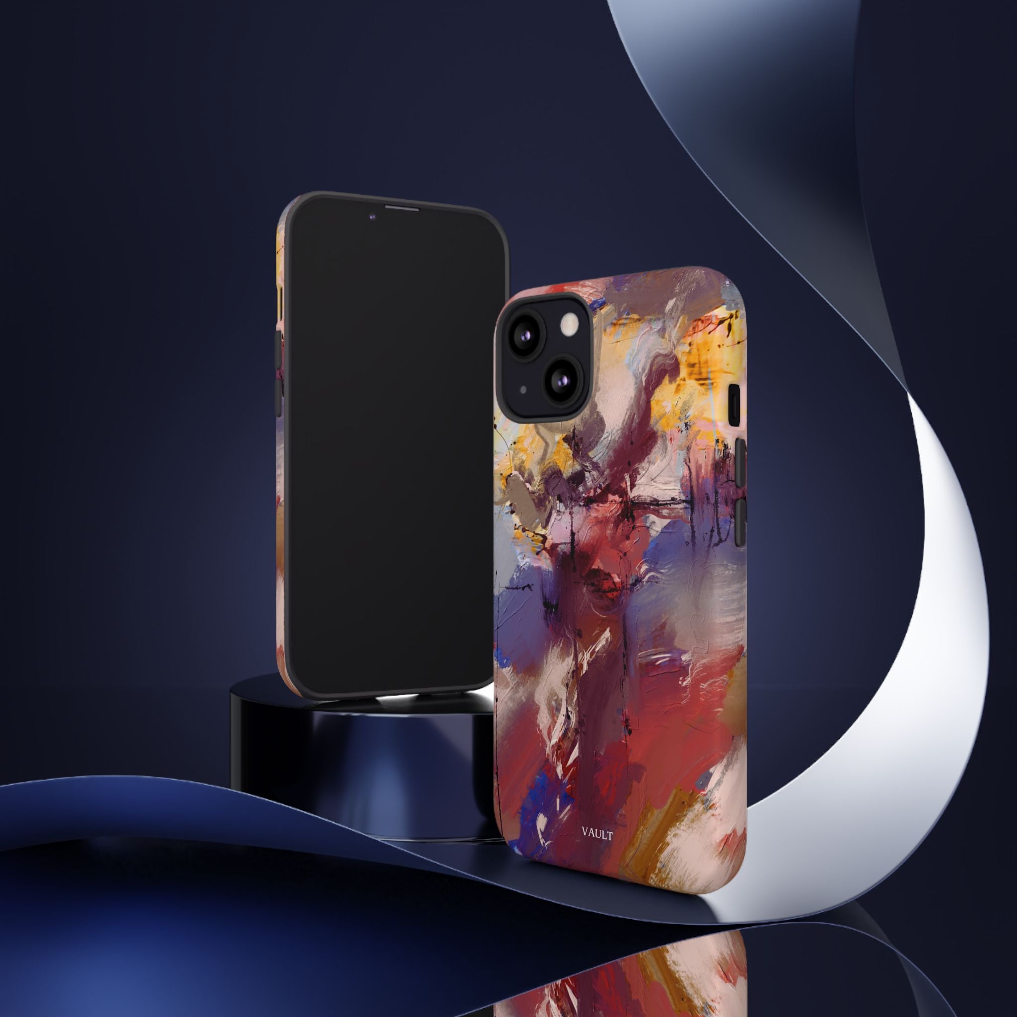 Abstract Brushstroke Tough Phone Case — Colorful Protective iPhone Cover