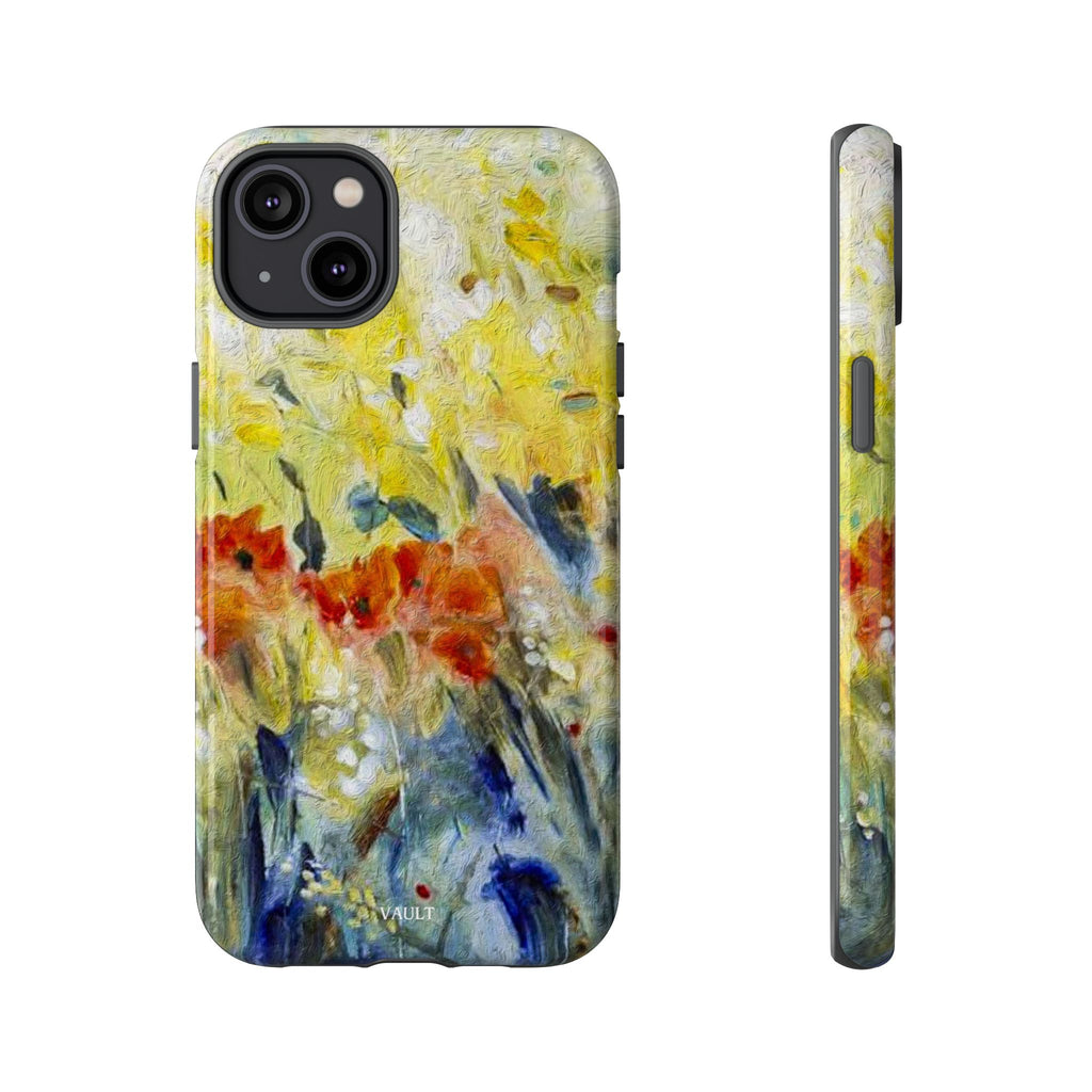 Floral Watercolor Phone Case — Yellow Garden Tough Cases