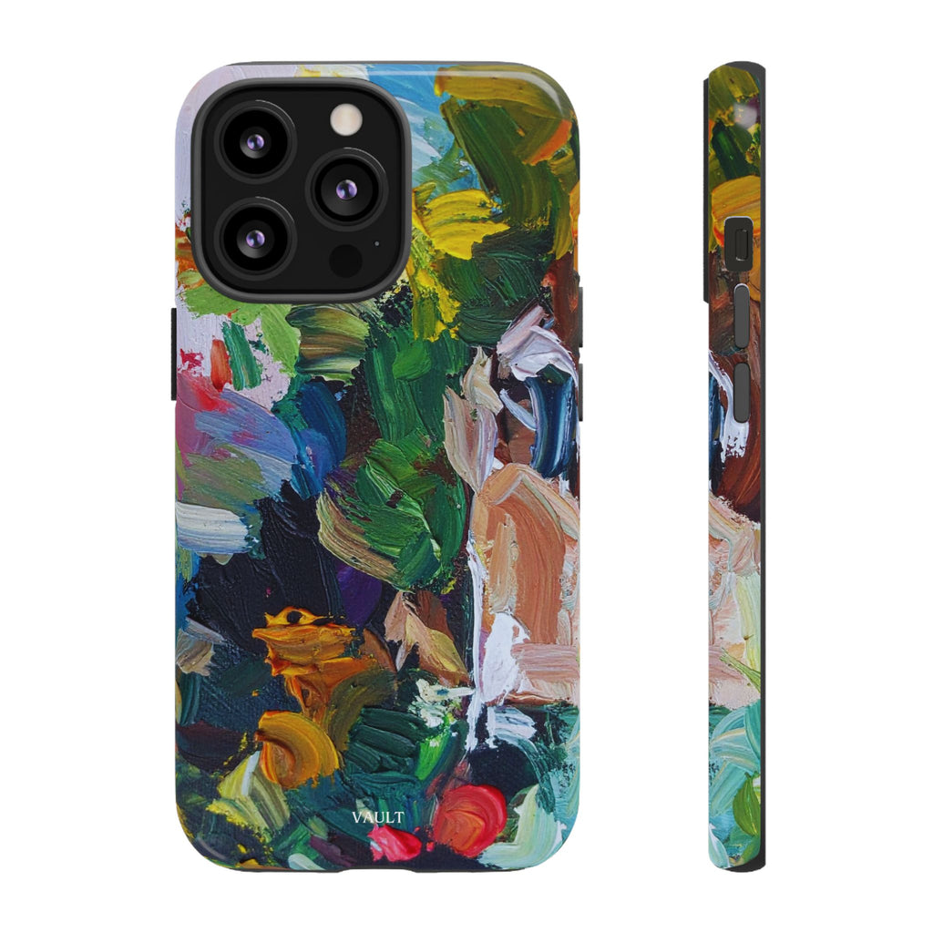 Abstract Paint Brushstroke Phone Case — Colorful Artistic Tough Case