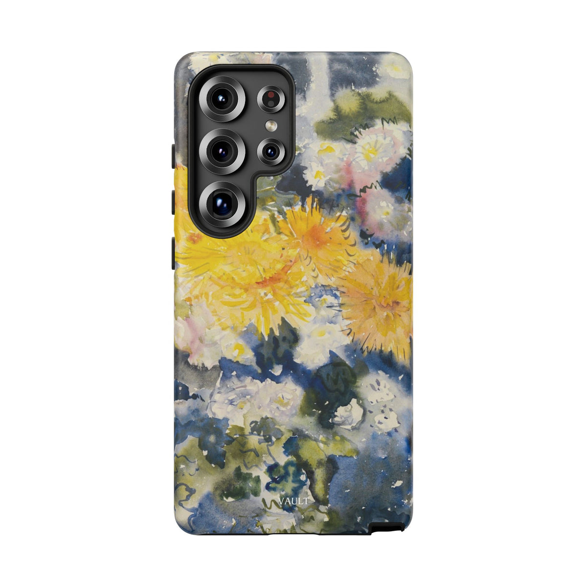Floral Watercolor Phone Case – Yellow Chrysanthemums Design