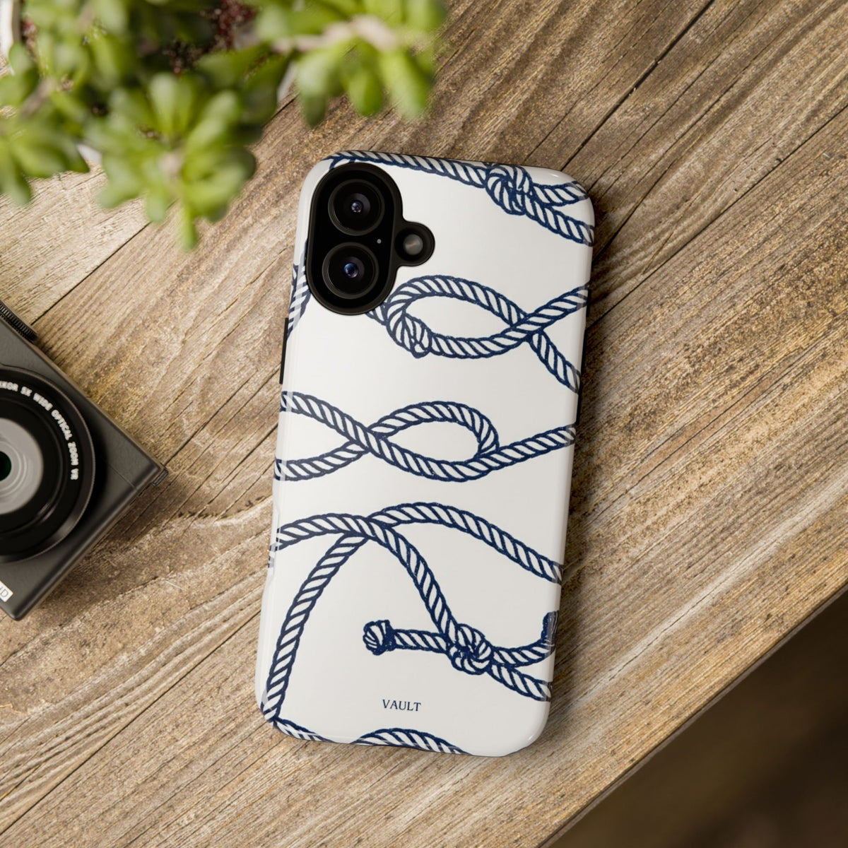 Nautical Rope Tough Case — Protective Phone Cover with Navy Knot Design