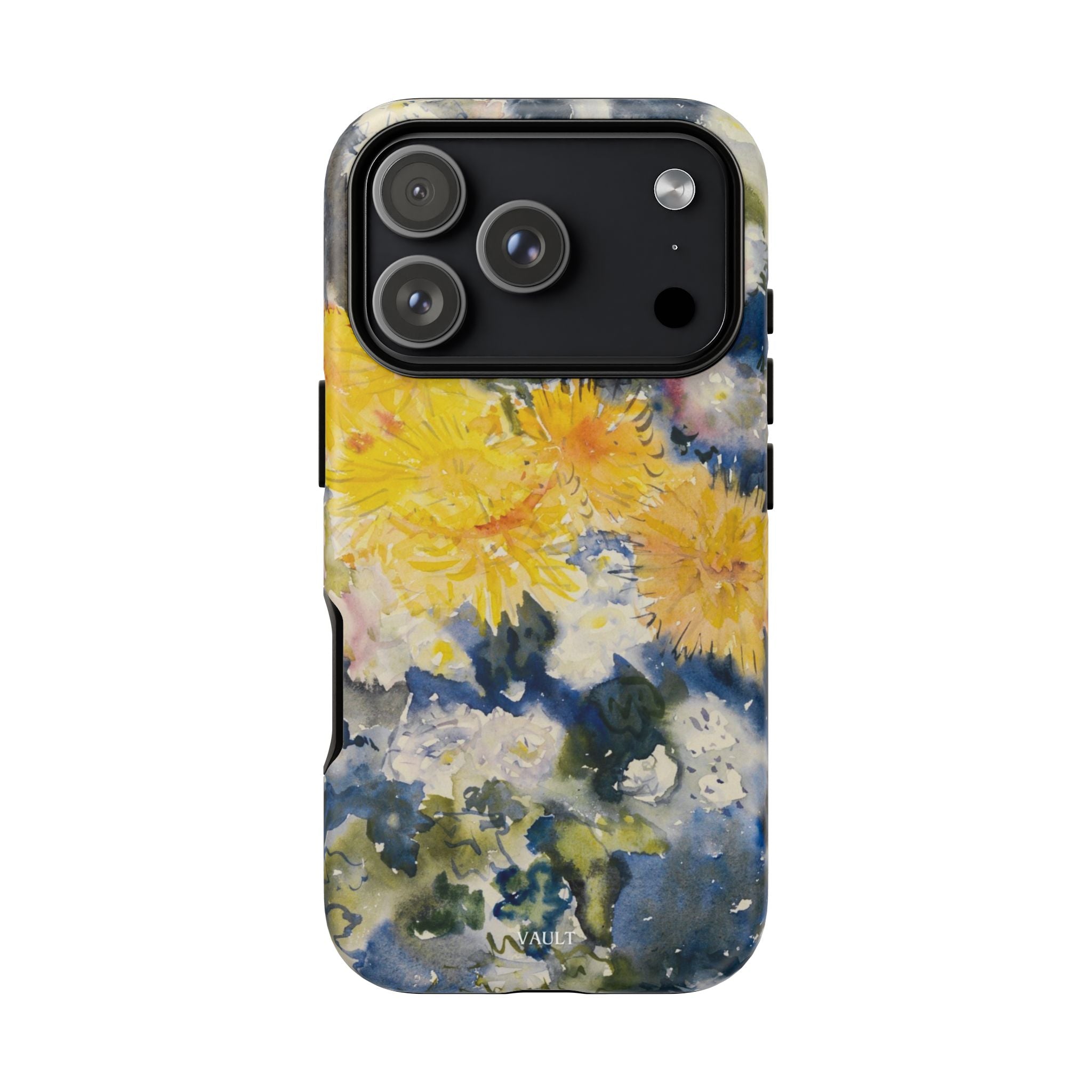Floral Watercolor Phone Case – Yellow Chrysanthemums Design