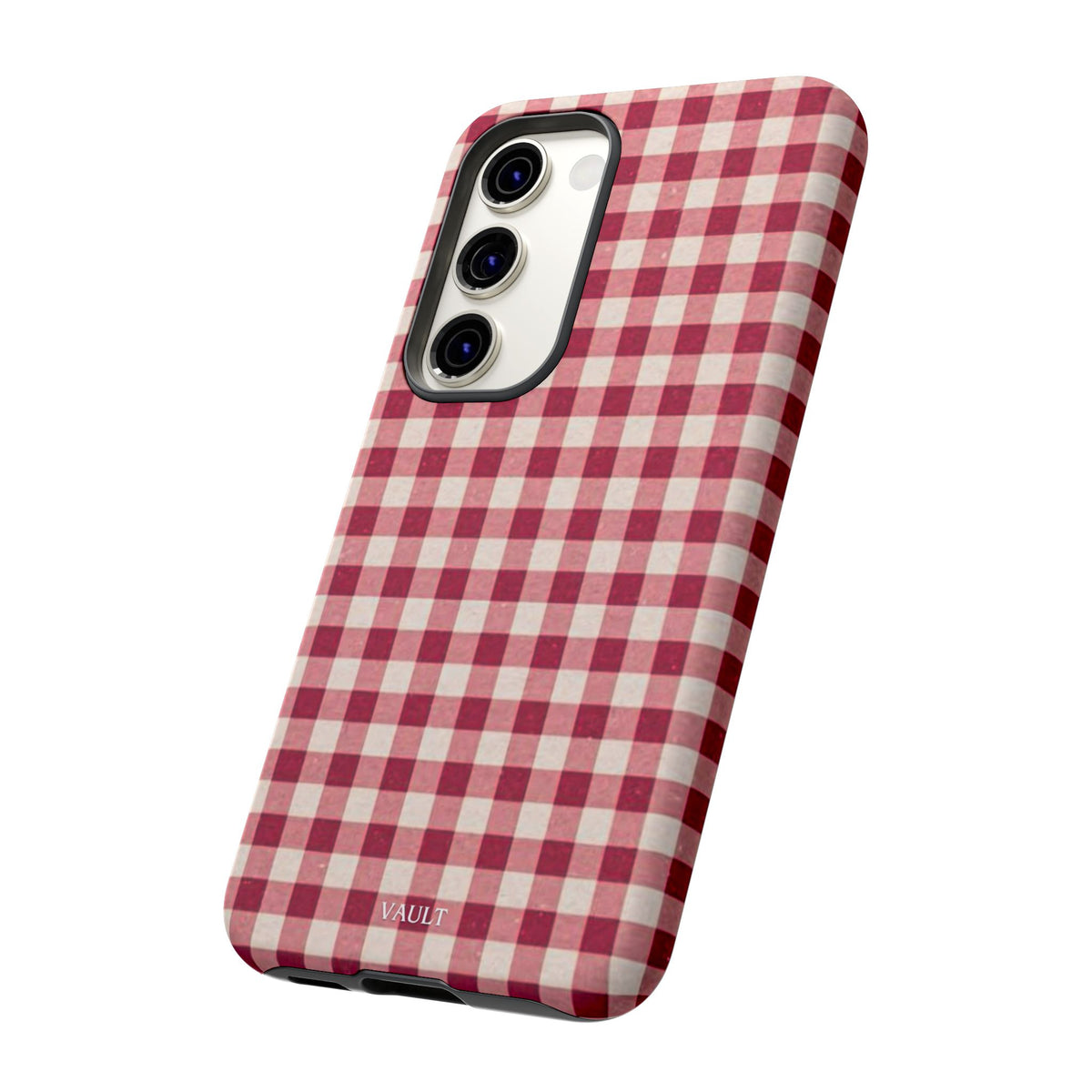 Gingham Phone Case — Red Plaid Tough Case
