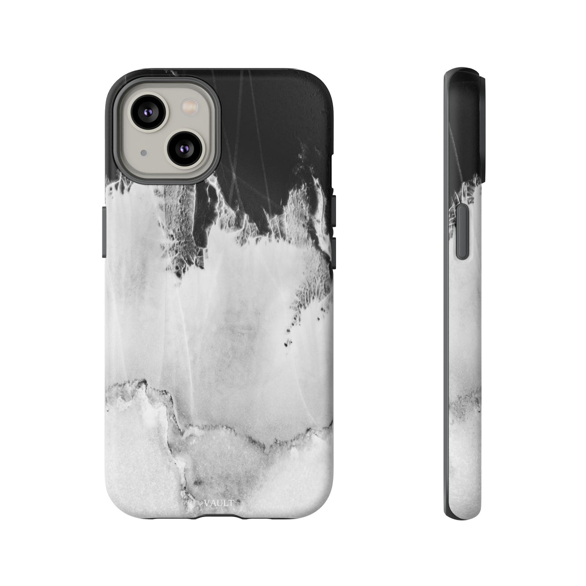 Marble Ink Tough Case — Black & White Abstract Phone Cover