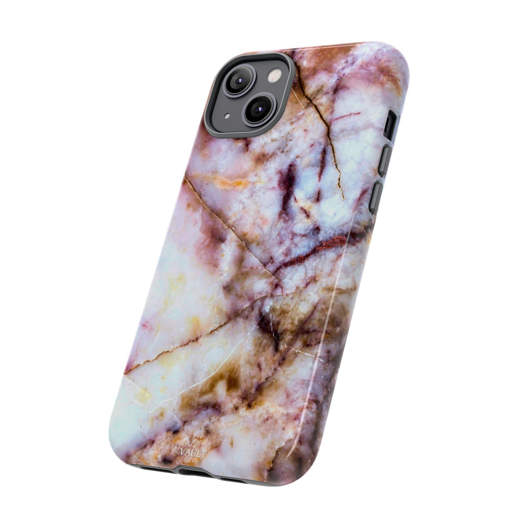 Marble Vein Tough Phone Case — Pink Quartz Protective Cover