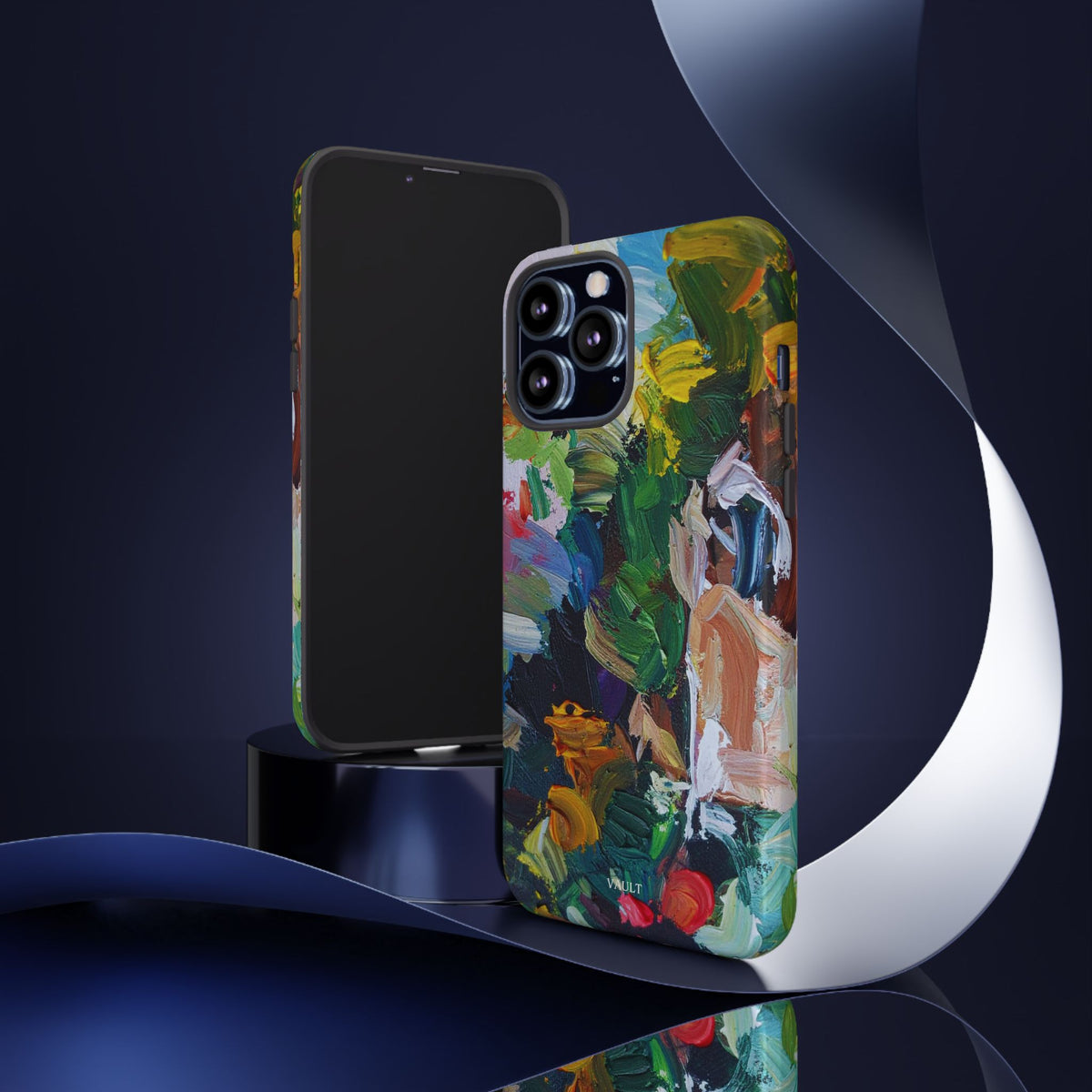 Abstract Paint Brushstroke Phone Case — Colorful Artistic Tough Case