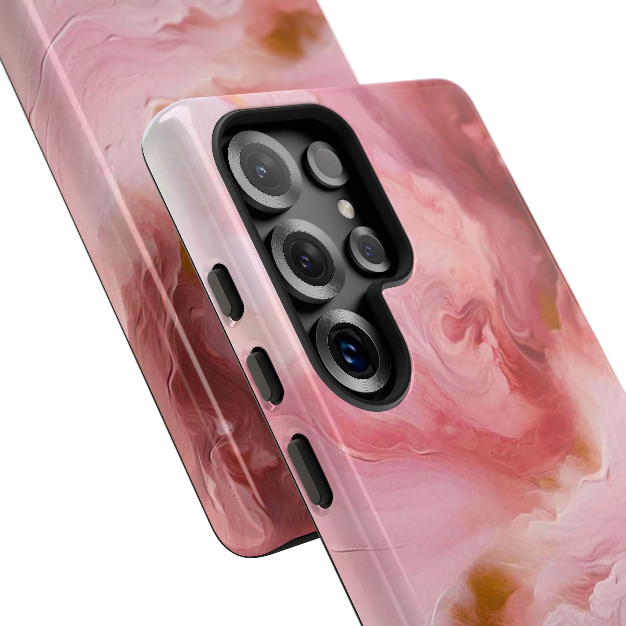 Pink Marble Tough Phone Case — Protective Artistic Phone Cover