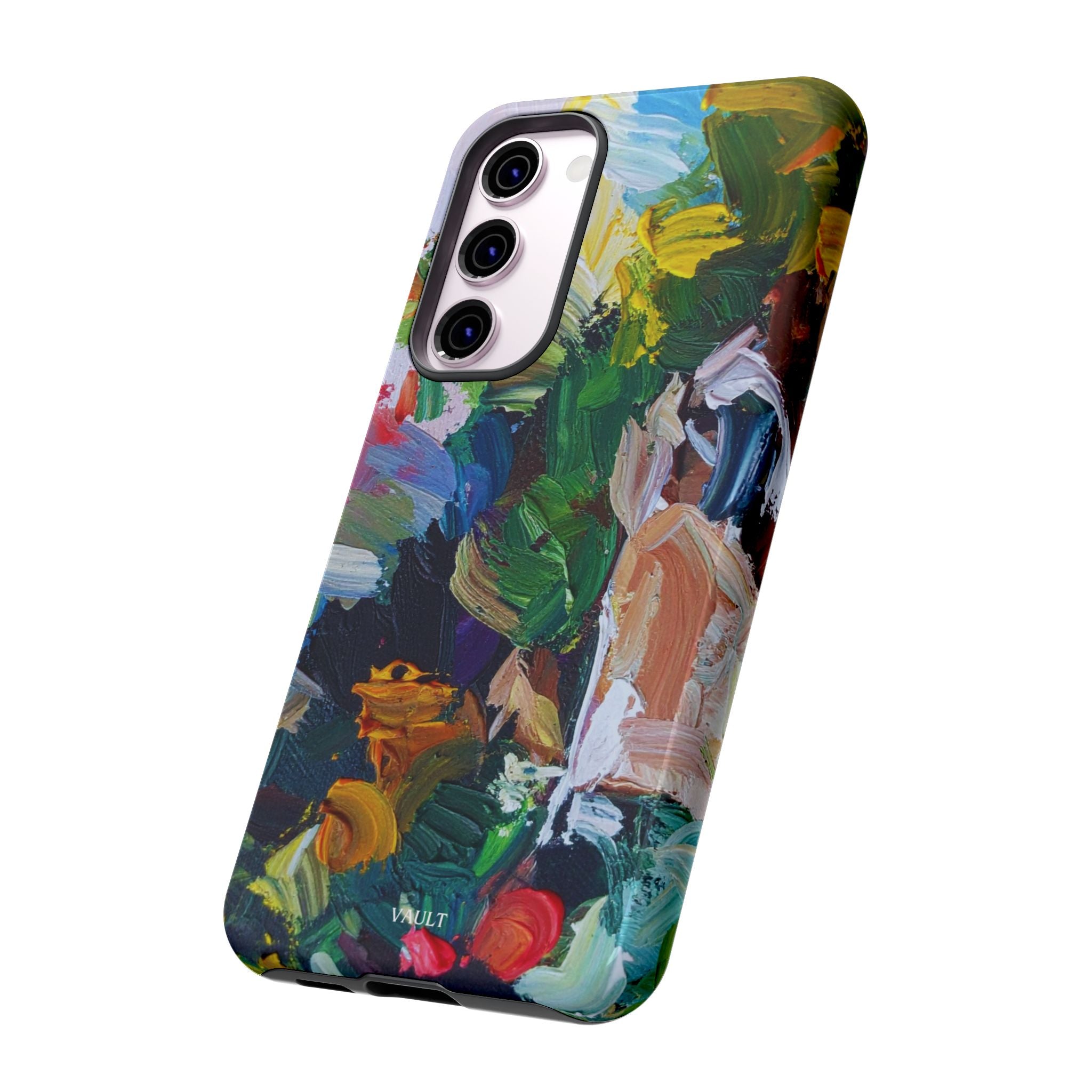 Abstract Paint Brushstroke Phone Case — Colorful Artistic Tough Case