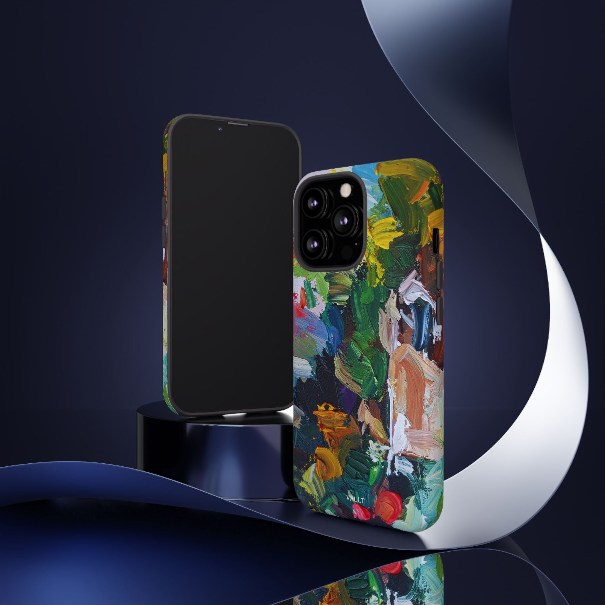 Abstract Paint Brushstroke Phone Case — Colorful Artistic Tough Case