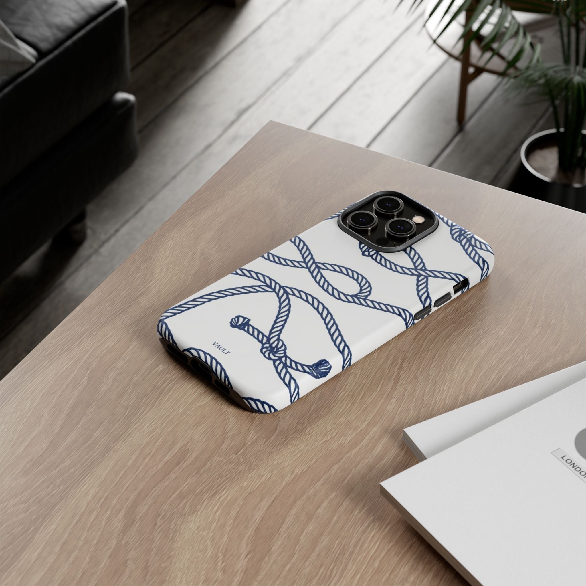 Nautical Rope Tough Case — Protective Phone Cover with Navy Knot Design
