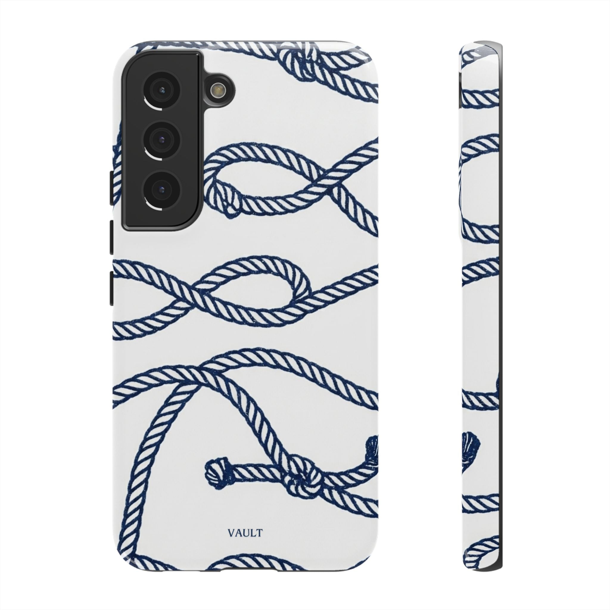 Nautical Rope Tough Case — Protective Phone Cover with Navy Knot Design