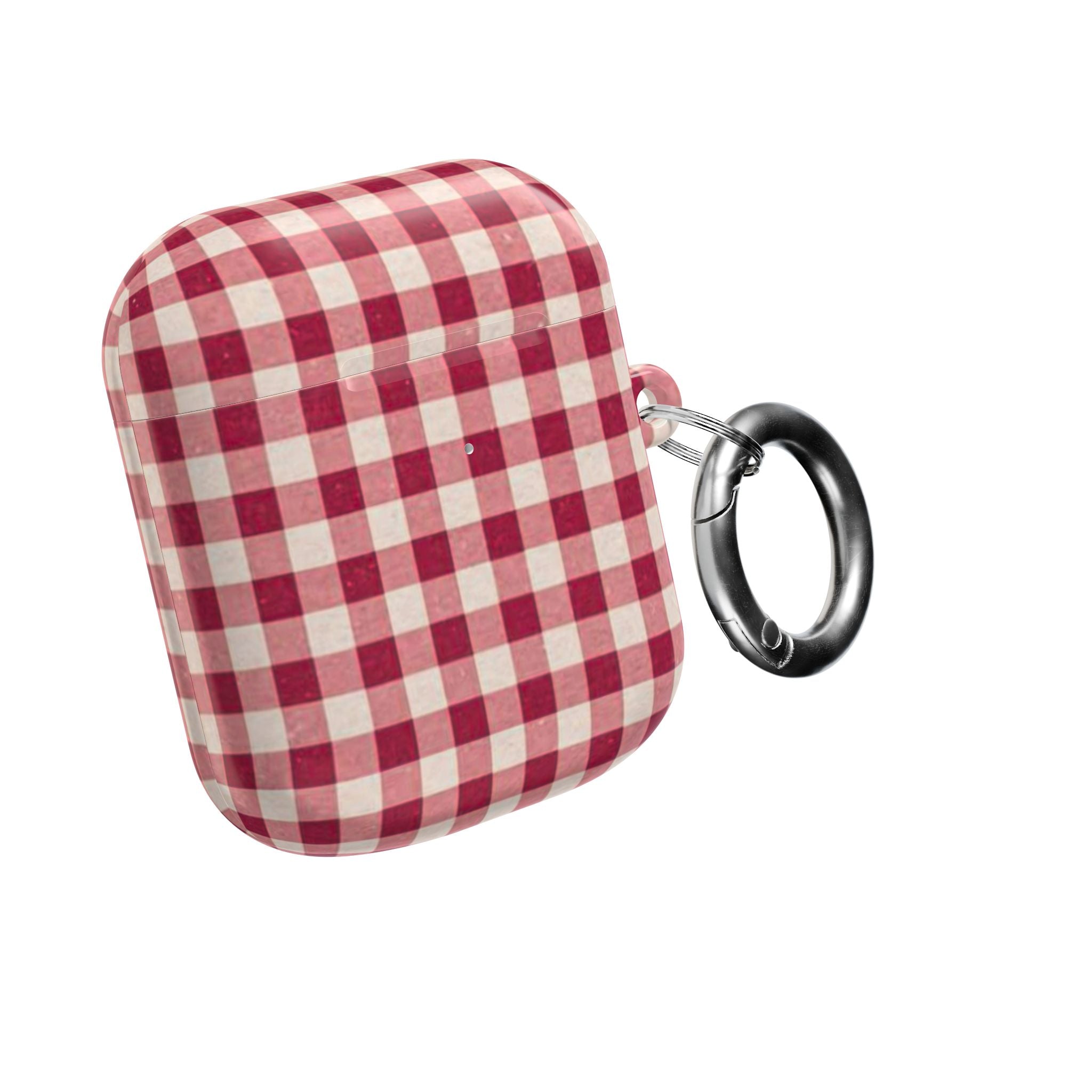 Plaid AirPod Case — Red Buffalo Check Protective Cover