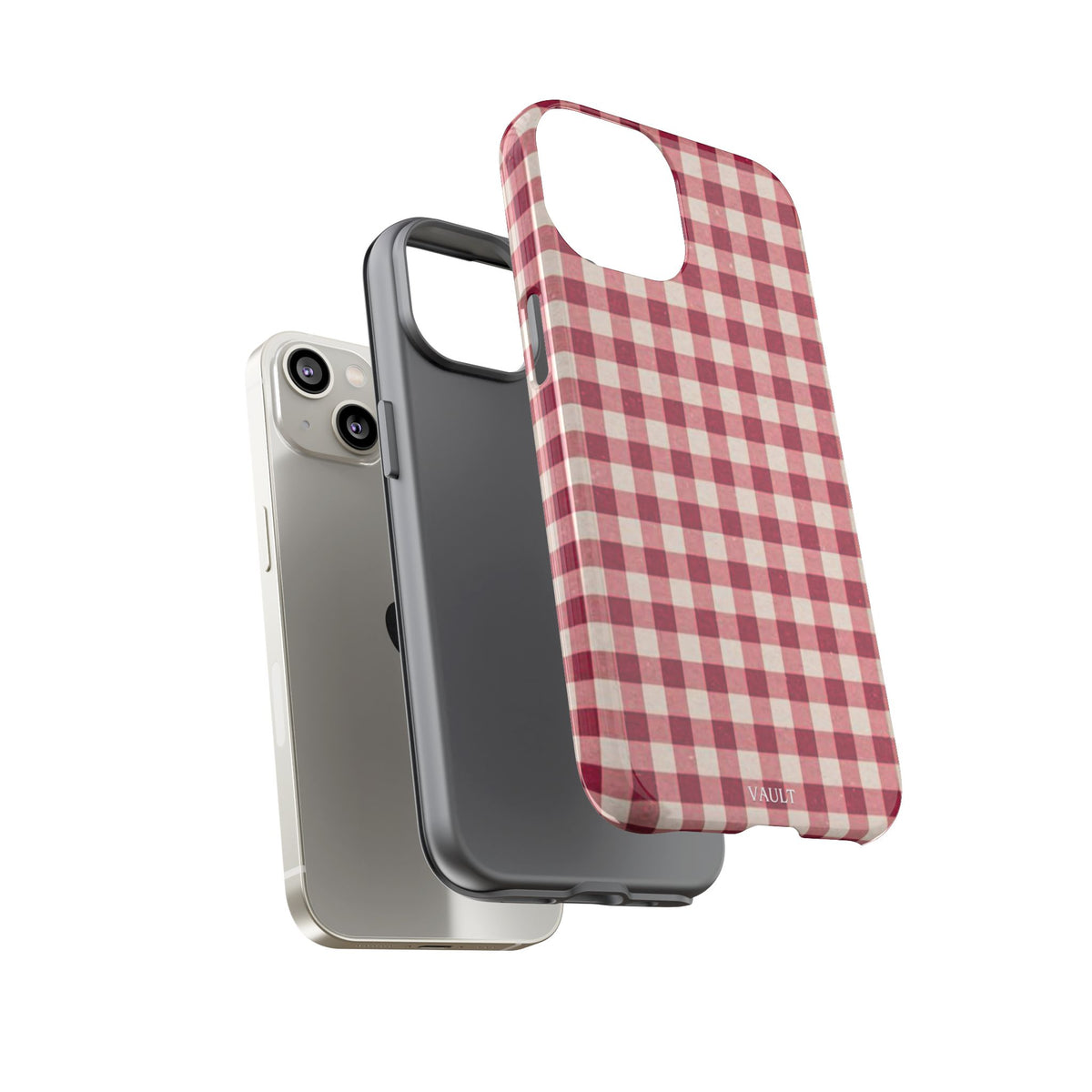 Gingham Phone Case — Red Plaid Tough Case