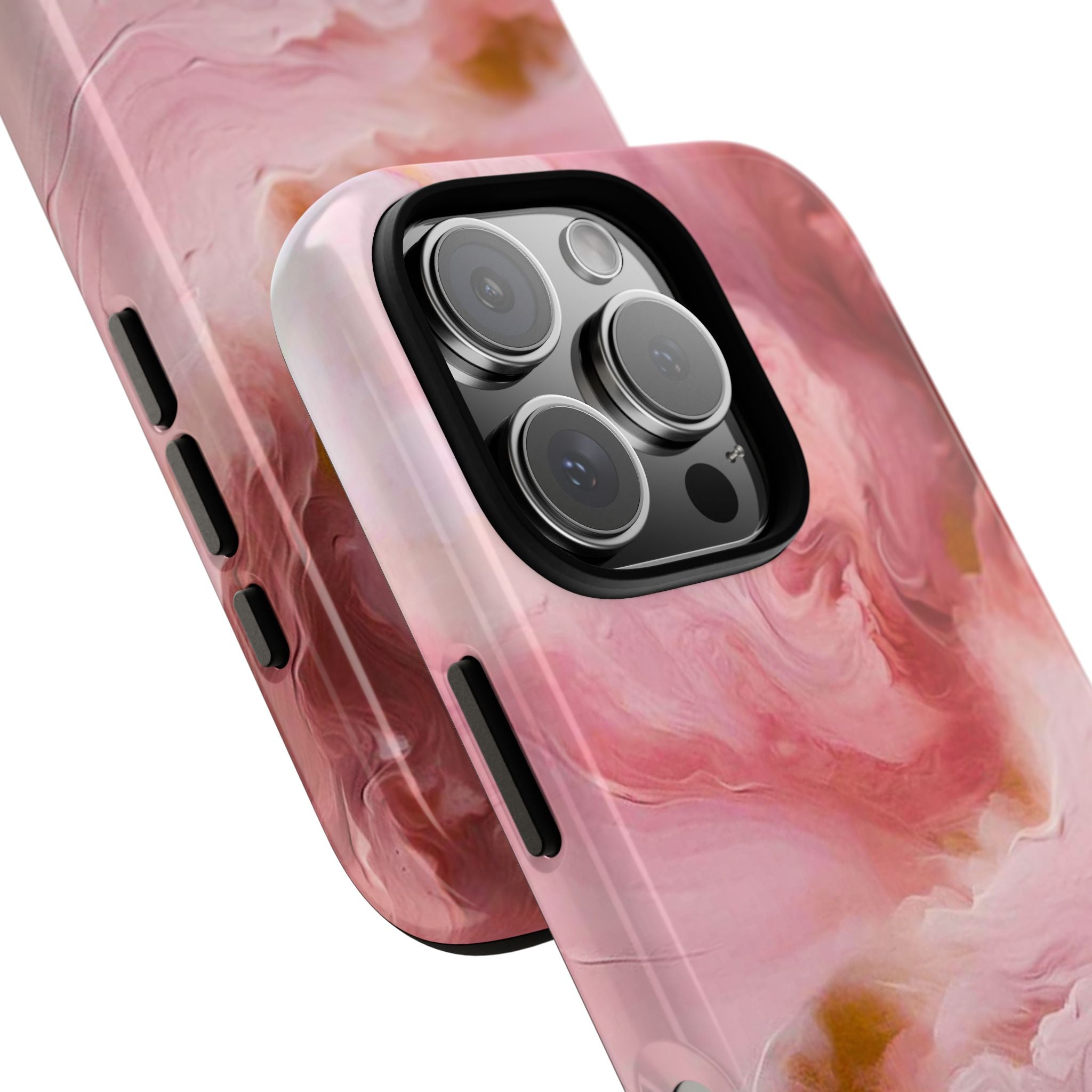 Pink Marble Tough Phone Case — Protective Artistic Phone Cover