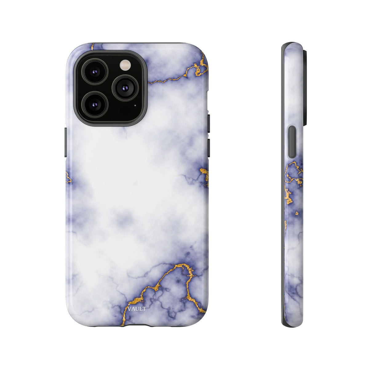 Purple Marble Tough Phone Case with Gold Veins