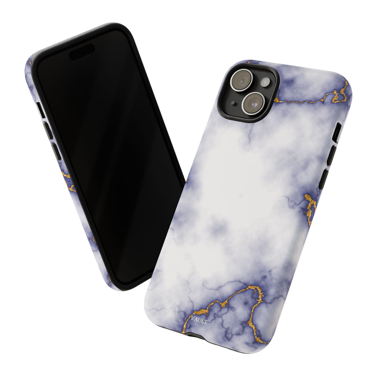 Purple Marble Tough Phone Case with Gold Veins