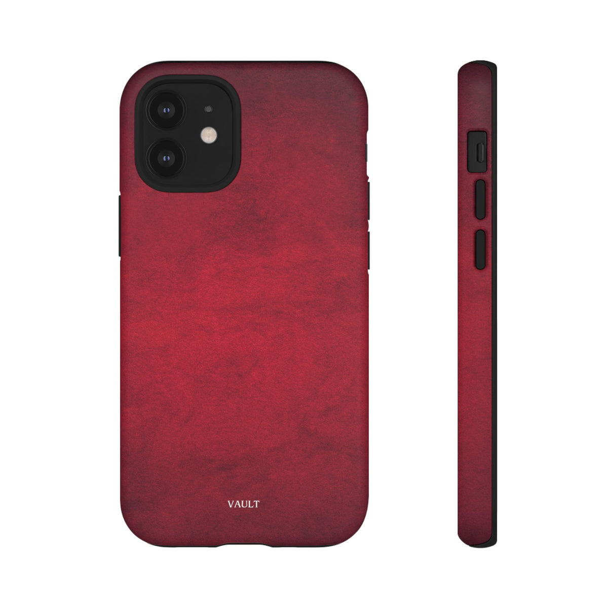 Red Leather Texture Phone Case Impact-Resistant Case