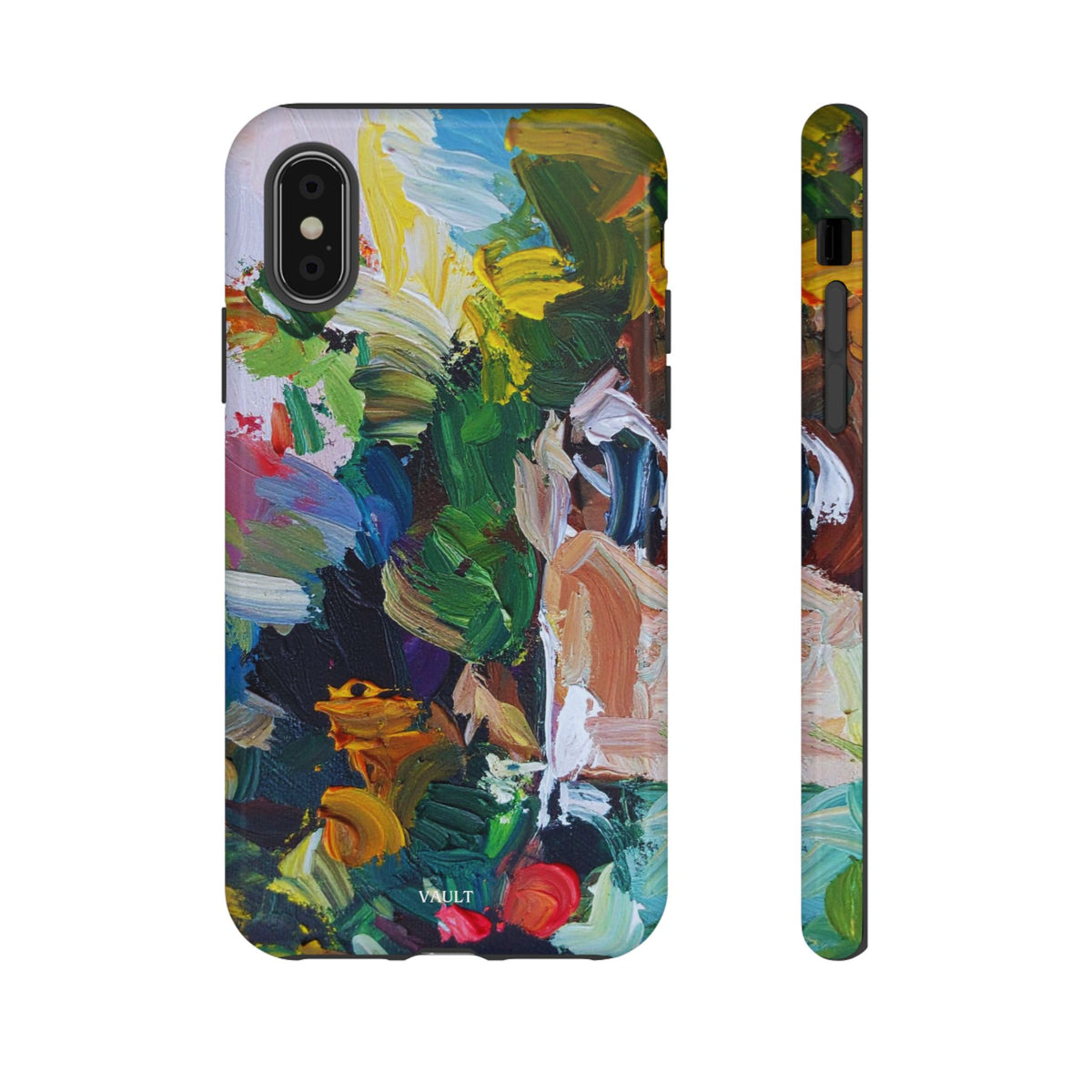 Abstract Paint Brushstroke Phone Case — Colorful Artistic Tough Case