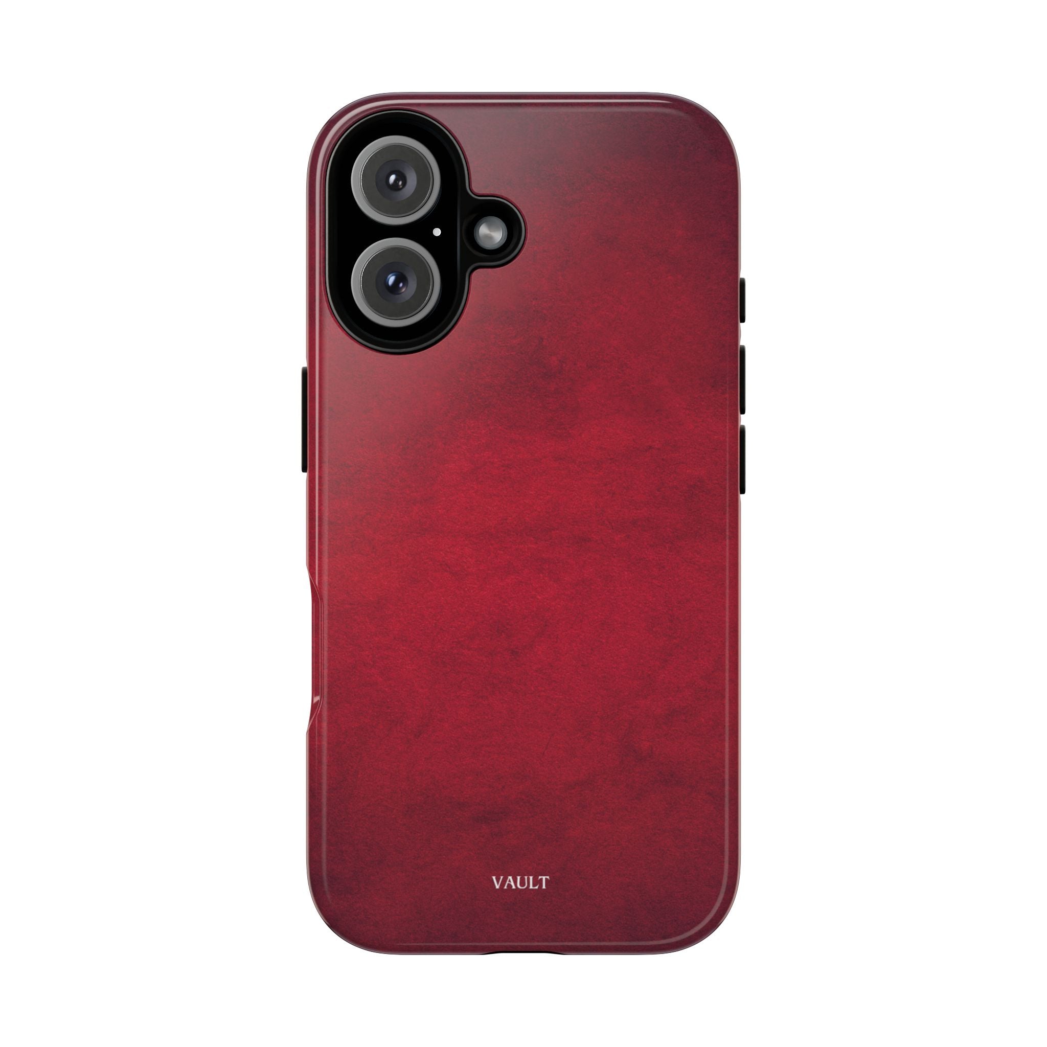 Red Leather Texture Phone Case Impact-Resistant Case