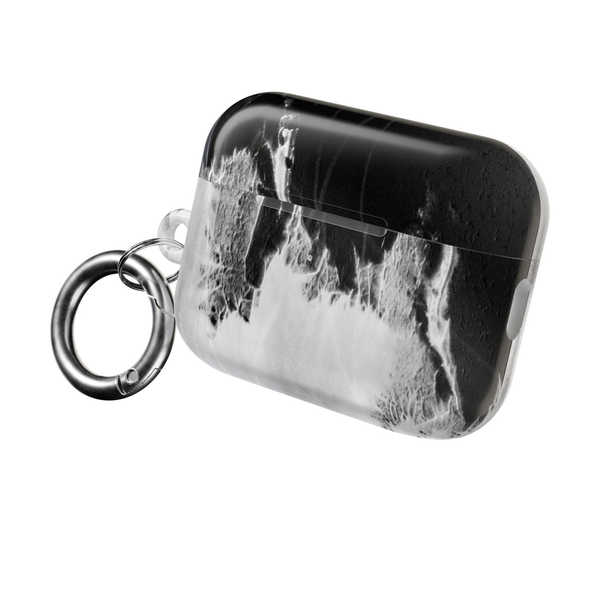 Marble Ink AirPod Case — Black & White Abstract Protective Cover