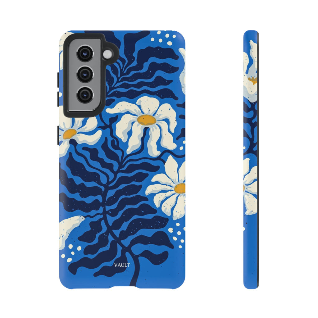 Blue Daisy Tough Phone Case — Floral Protective Phone Cover