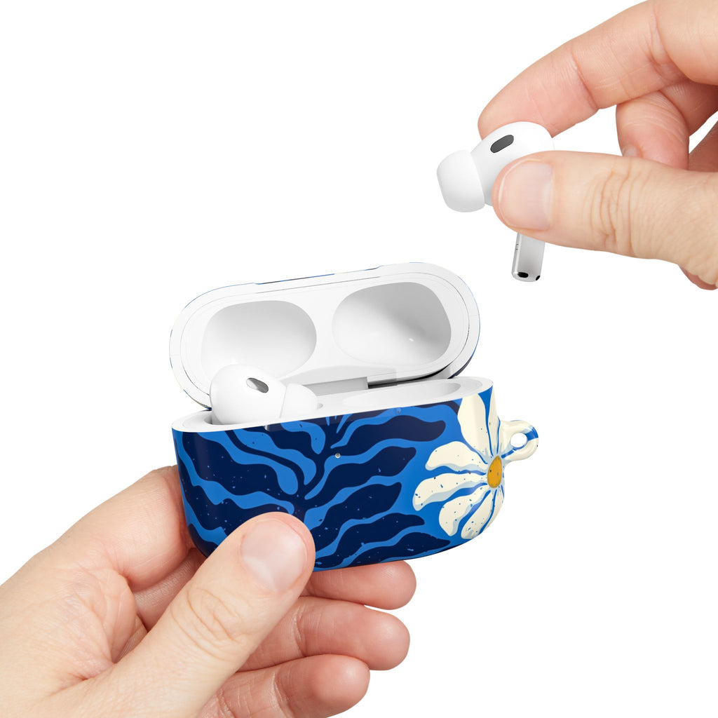 Blue Floral Daisy AirPod Case