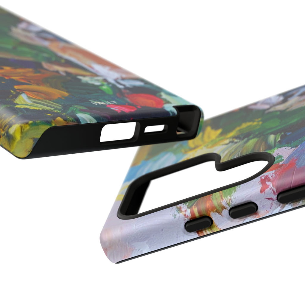 Abstract Paint Brushstroke Phone Case — Colorful Artistic Tough Case