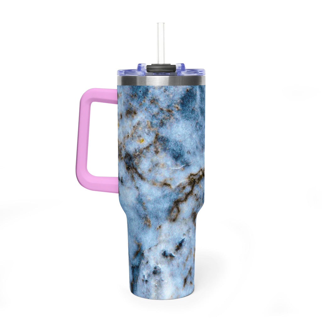 40oz Blue Marble Vacuum Tumbler