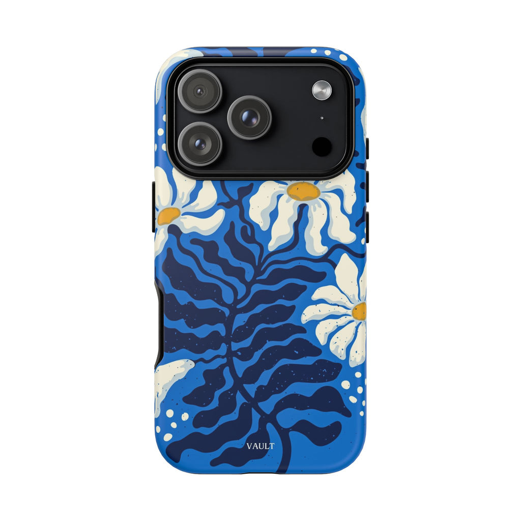 Blue Daisy Tough Phone Case — Floral Protective Phone Cover