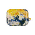 Floral Watercolor AirPod Case — Yellow Blue Sunflower Art Protective Cover