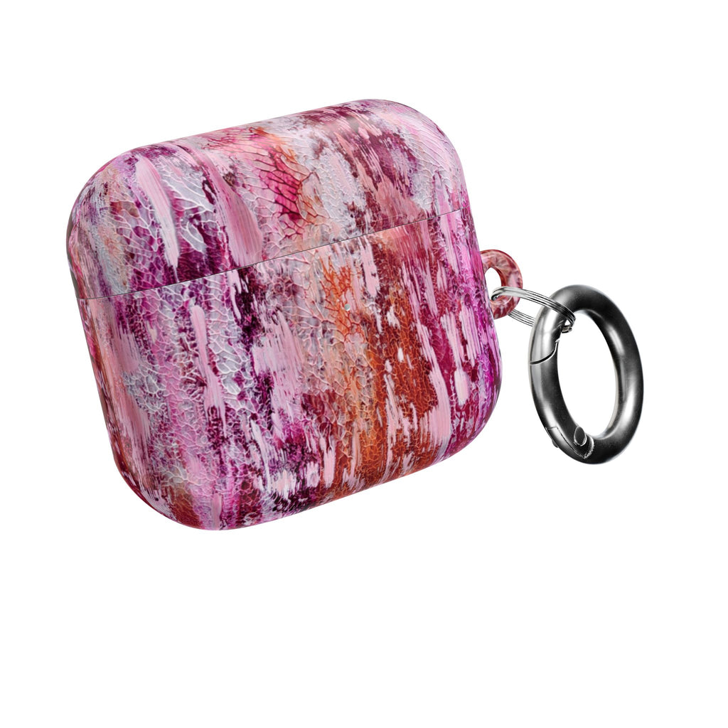 Abstract Pink Marble AirPod Case – Protective Artistic Earbud Cover