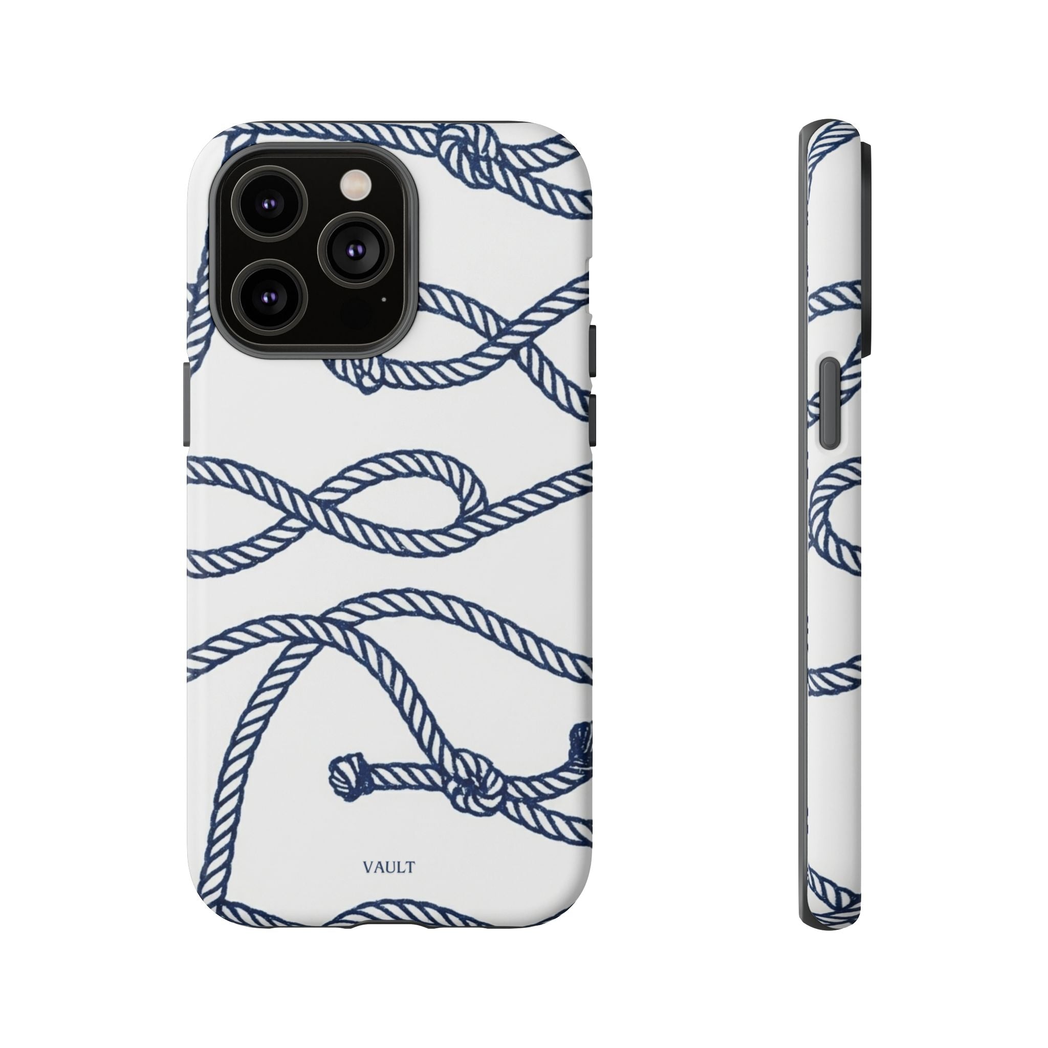 Nautical Rope Tough Case — Protective Phone Cover with Navy Knot Design